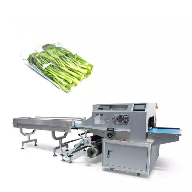 Máquina empacadora de vegetales tipo almohada